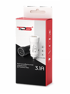 Зарядка в прикуриватель для автомобиля 2*USB TDS TS-CAU36 Черное